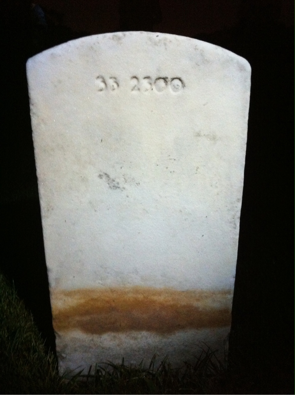 Back of headstone — Raymond Moore