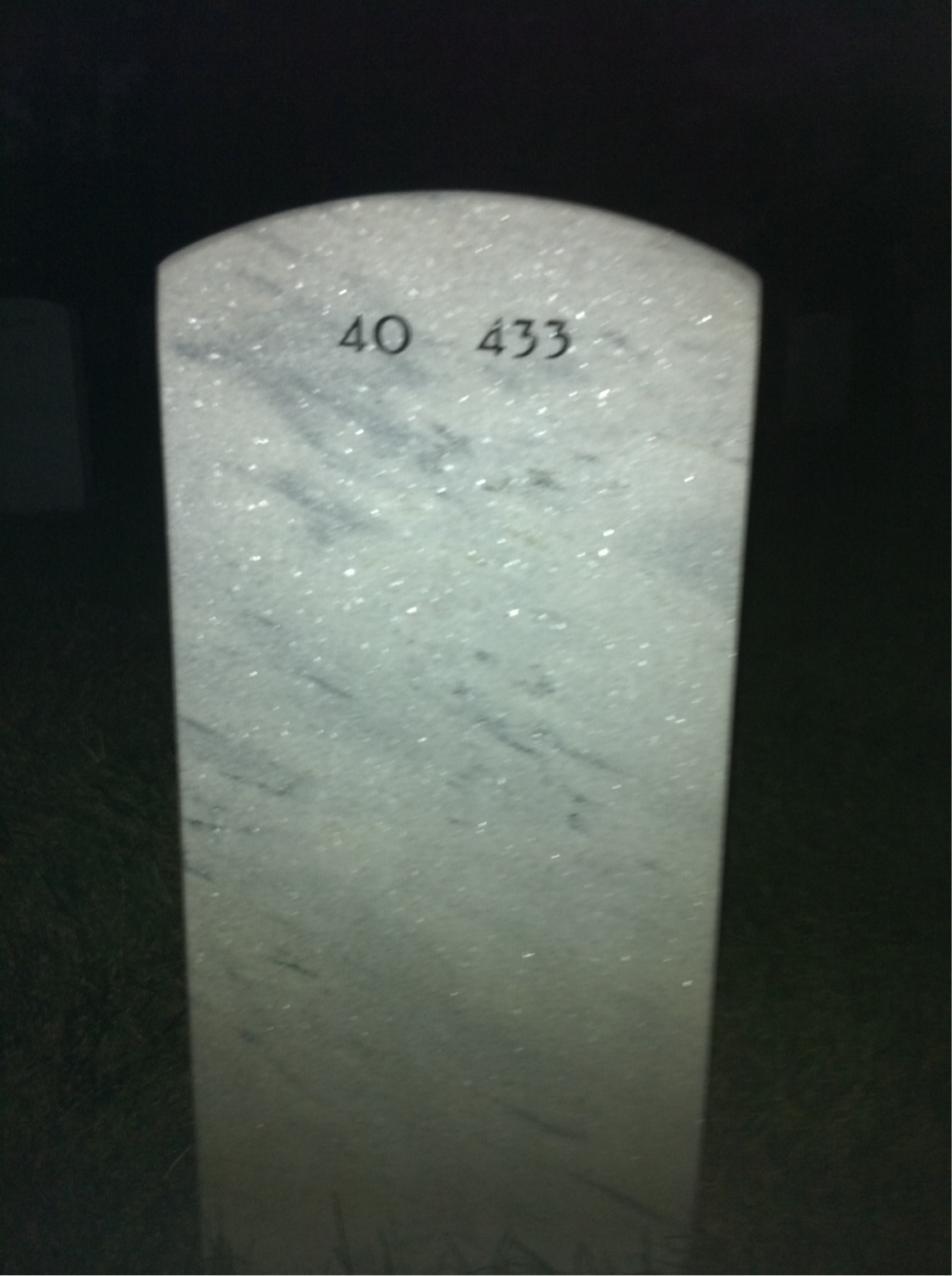 Back of headstone — Roland Paine