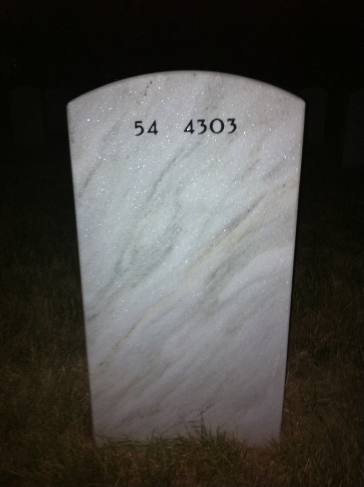 Back of headstone — Shirley Succow