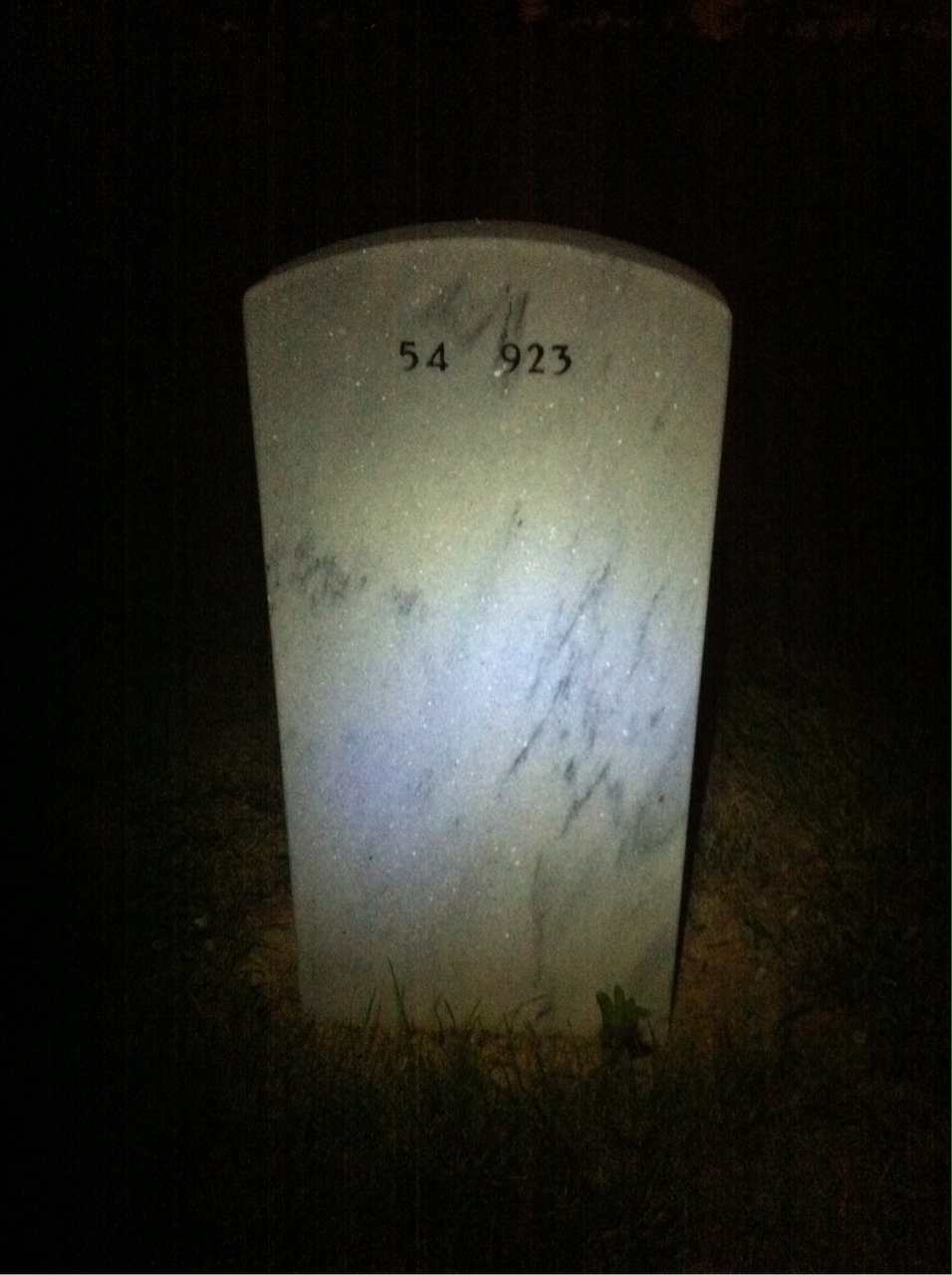 Back of headstone — Edward Ruckle