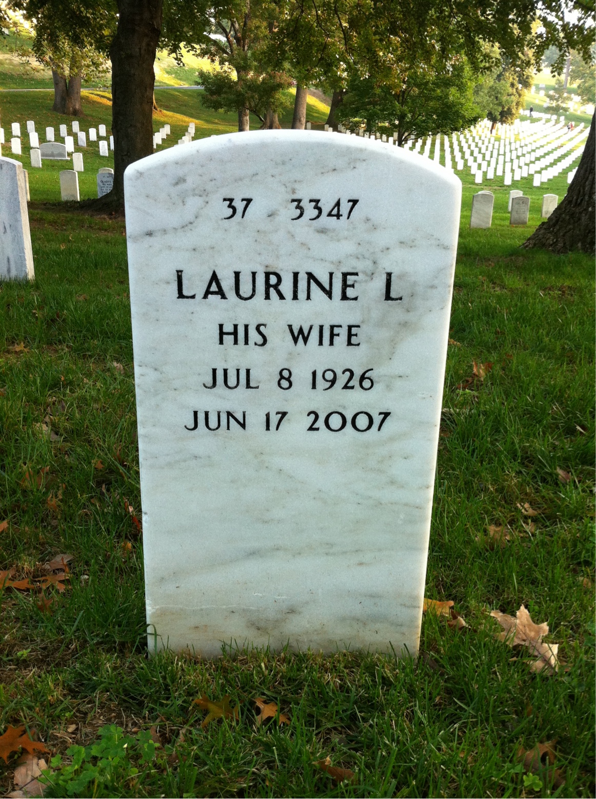 Back of headstone — Leonard Beardsley
