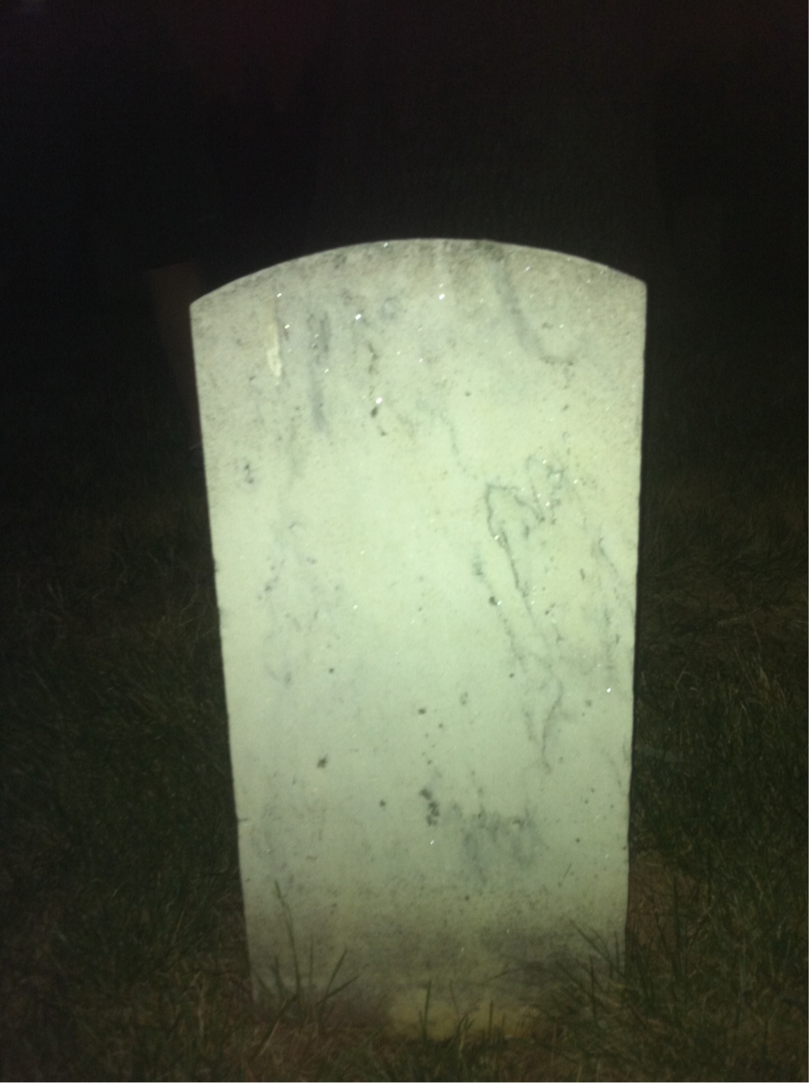 Back of headstone — Thomas Blakely