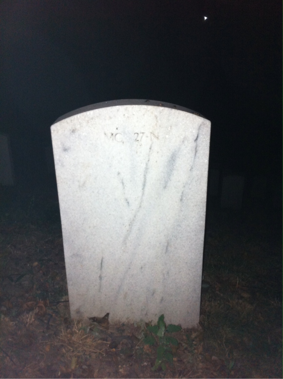 Back of headstone — Alphonso Mintoni