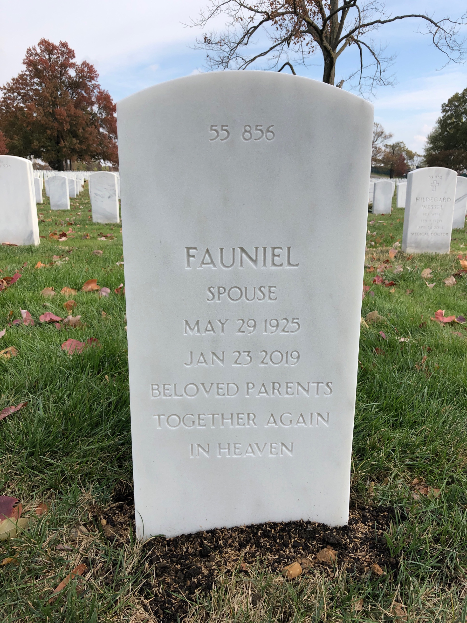 Back of headstone — William W Graham