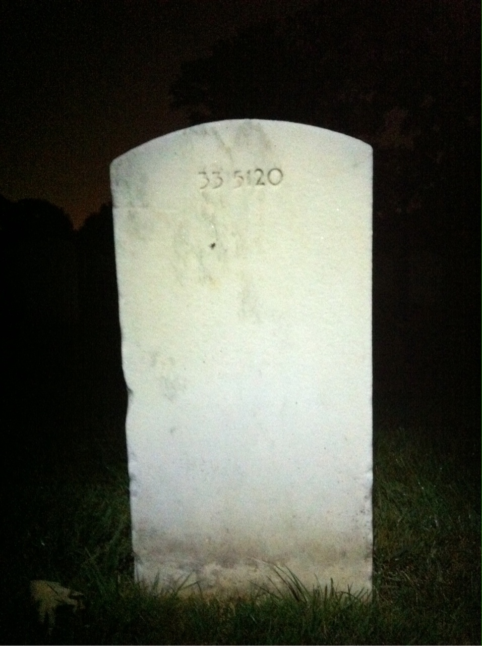 Back of headstone — Frederick Menage