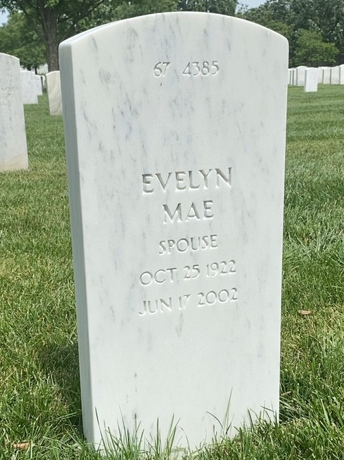Back of headstone — Elmer Blair