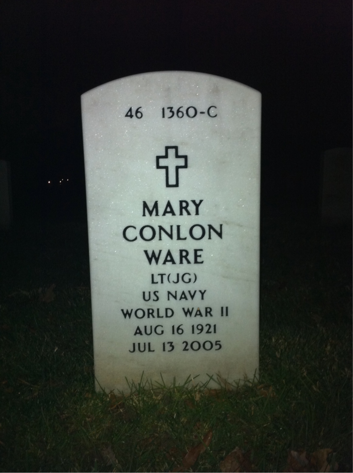 Back of headstone — Bruce Ware