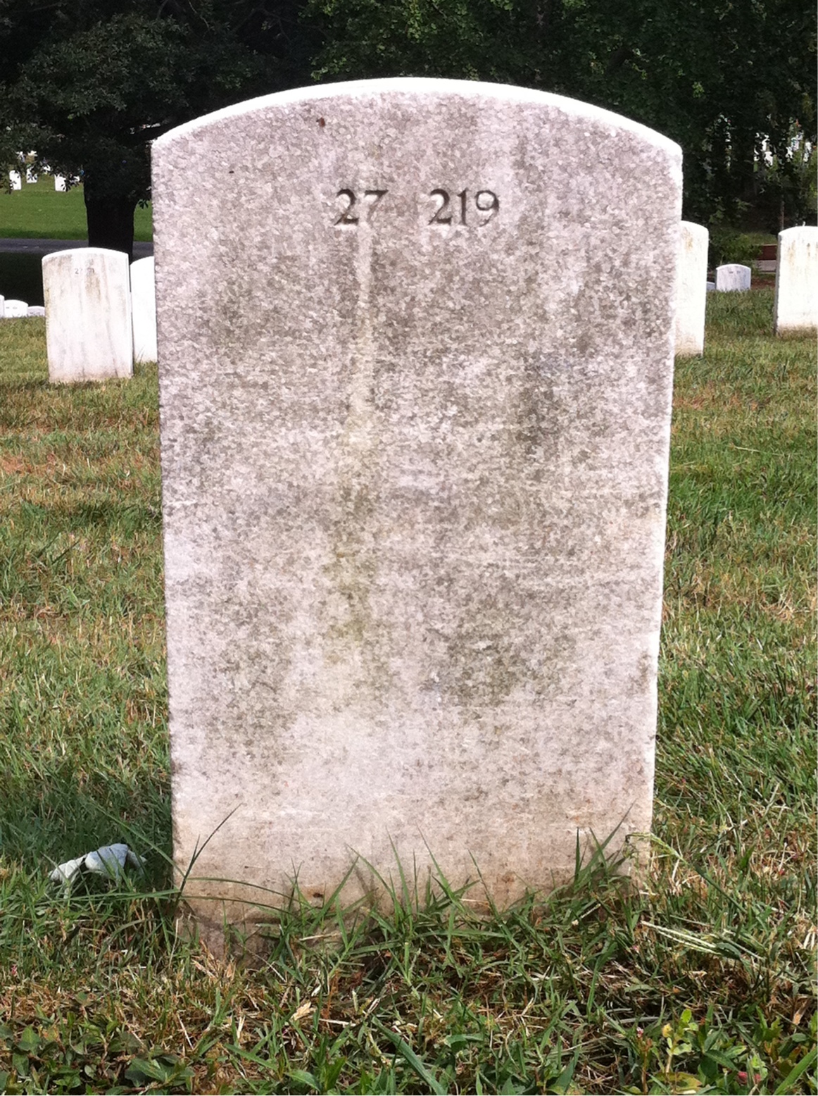 Back of headstone — James Murphy