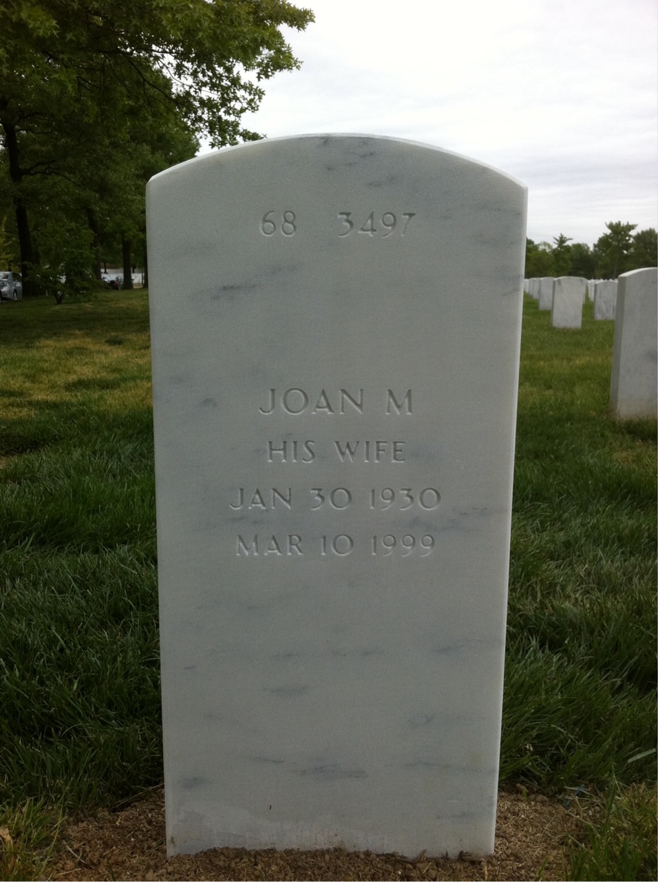 Back of headstone — Ralph Dannettell