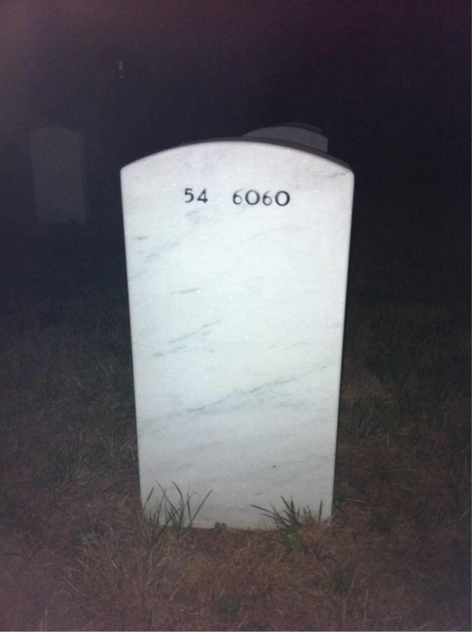 Back of headstone — Gene Jackson