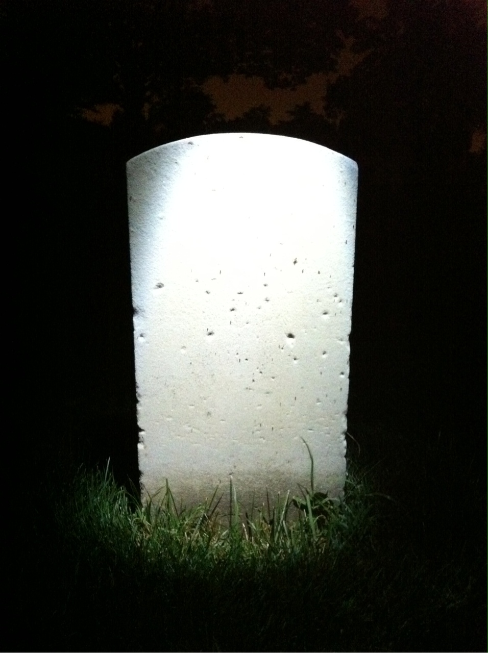 Back of headstone — James Anderson