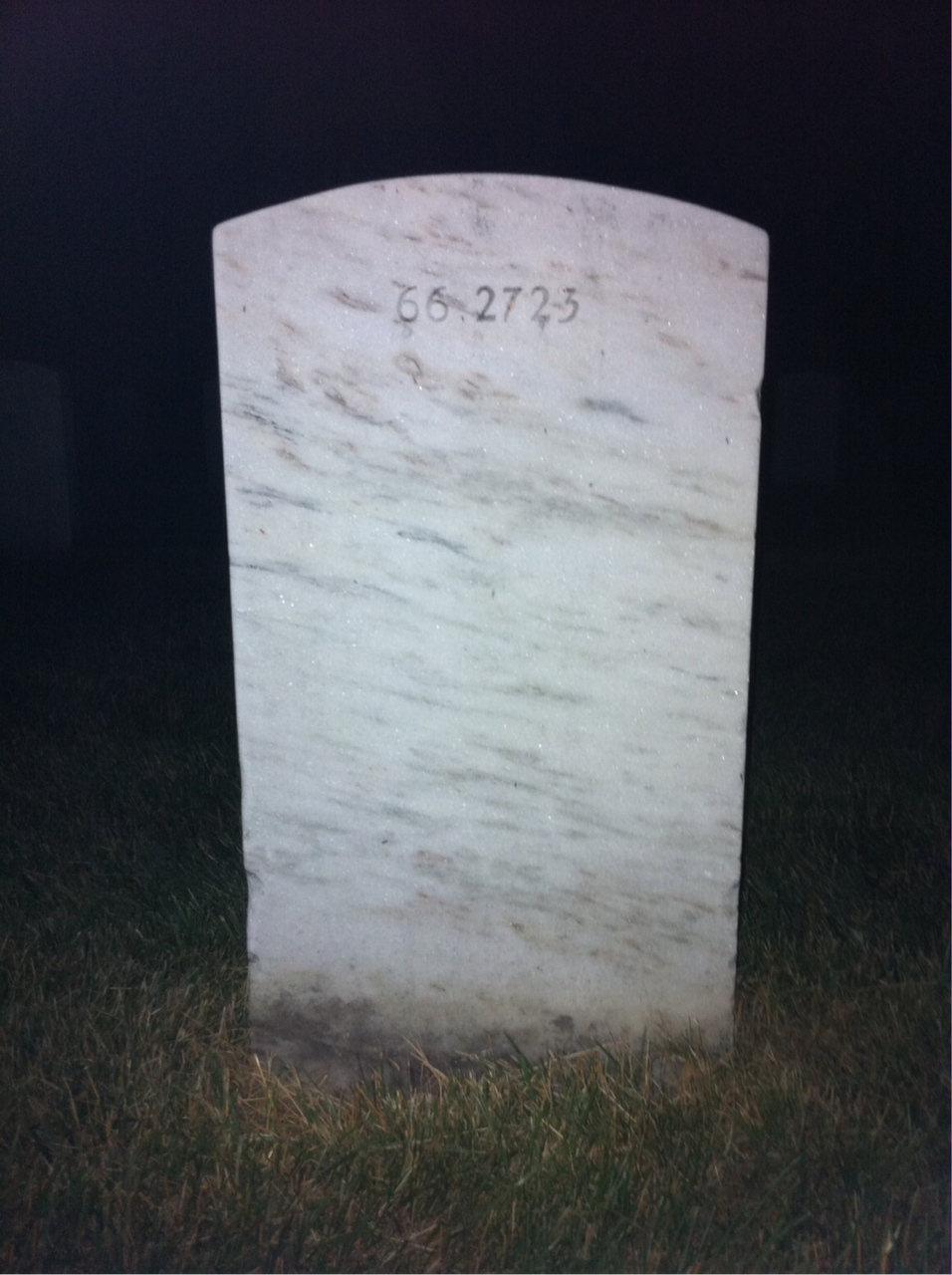 Back of headstone — Joseph Adams