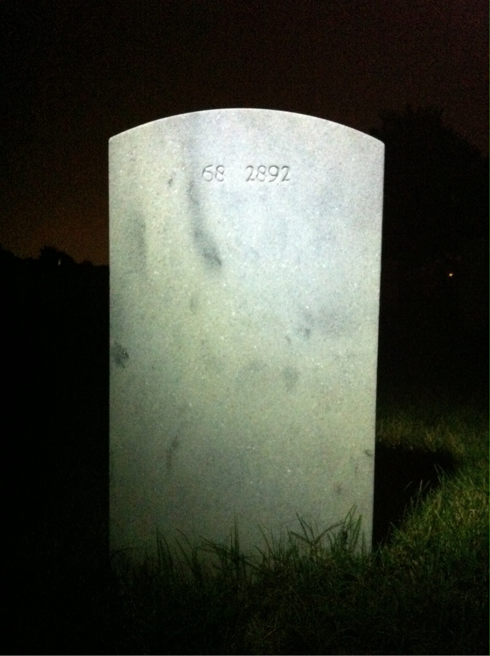 Back of headstone — William Robert Payne