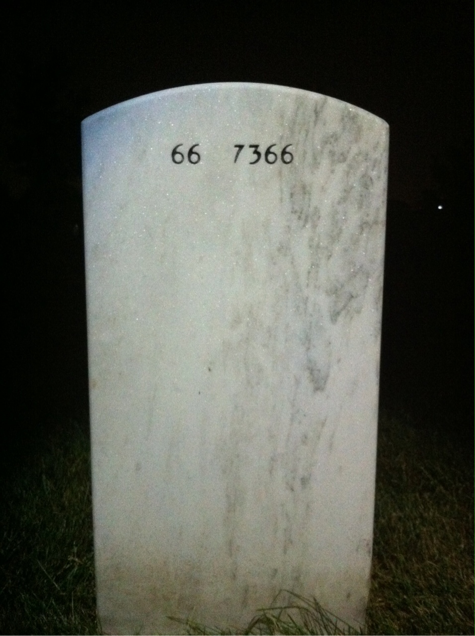 Back of headstone — Eugene Fusco