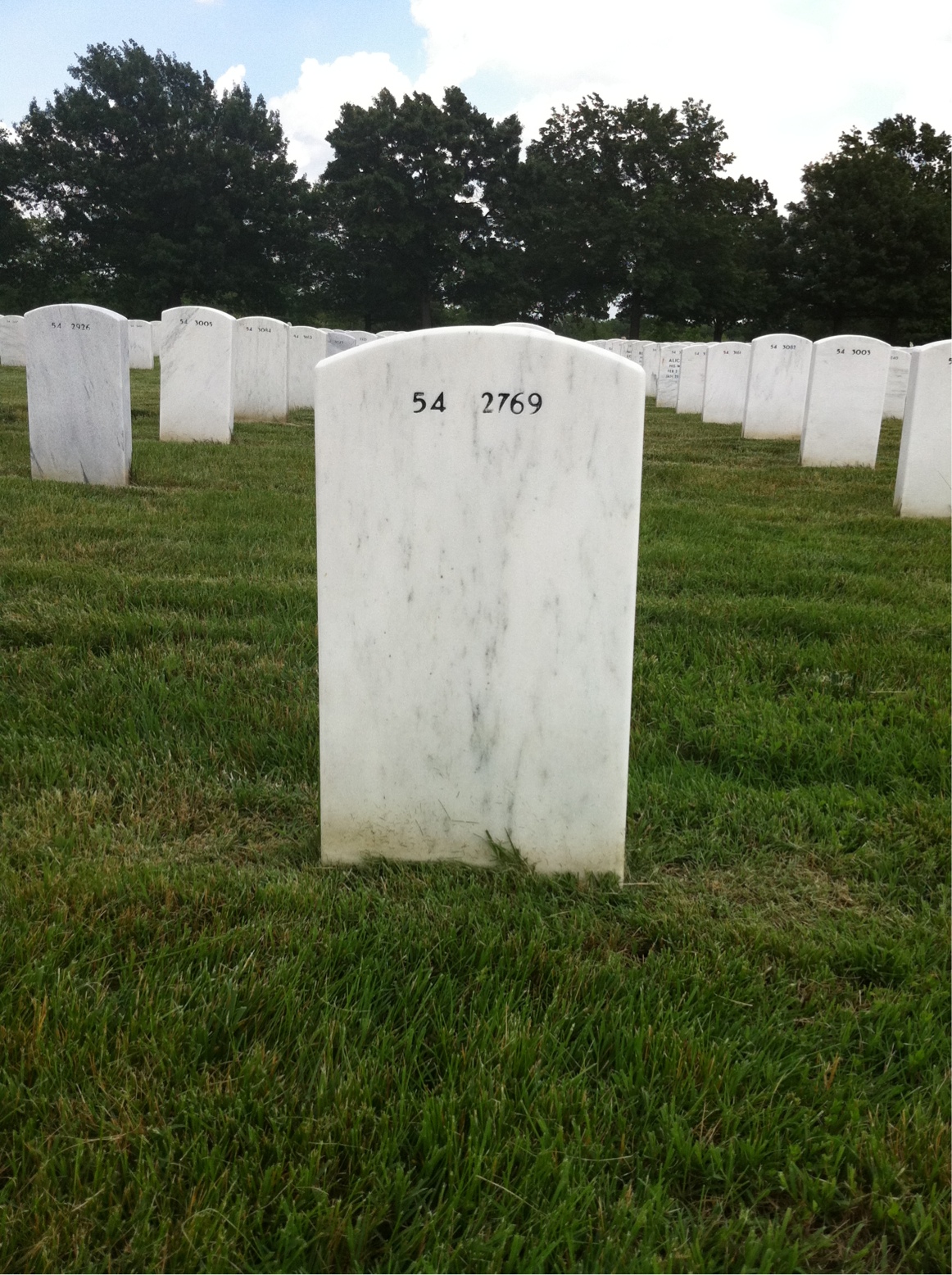 Back of headstone — Harold Millett