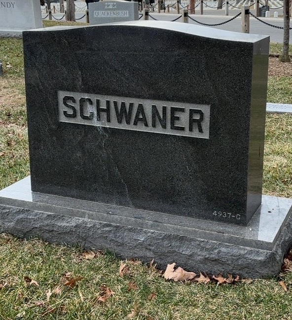 Back of headstone — Henry Schwaner