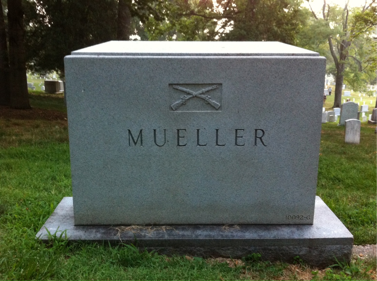 Back of headstone — Margaret Mueller
