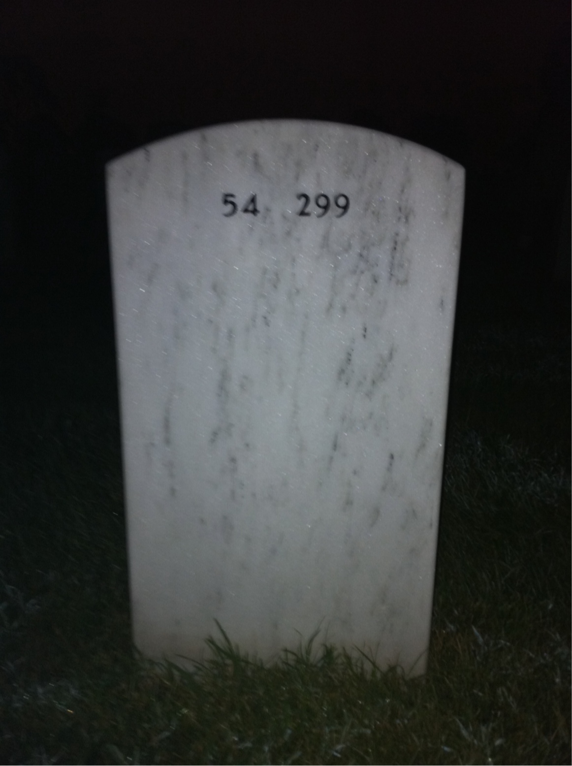Back of headstone — Lawrence Starkey