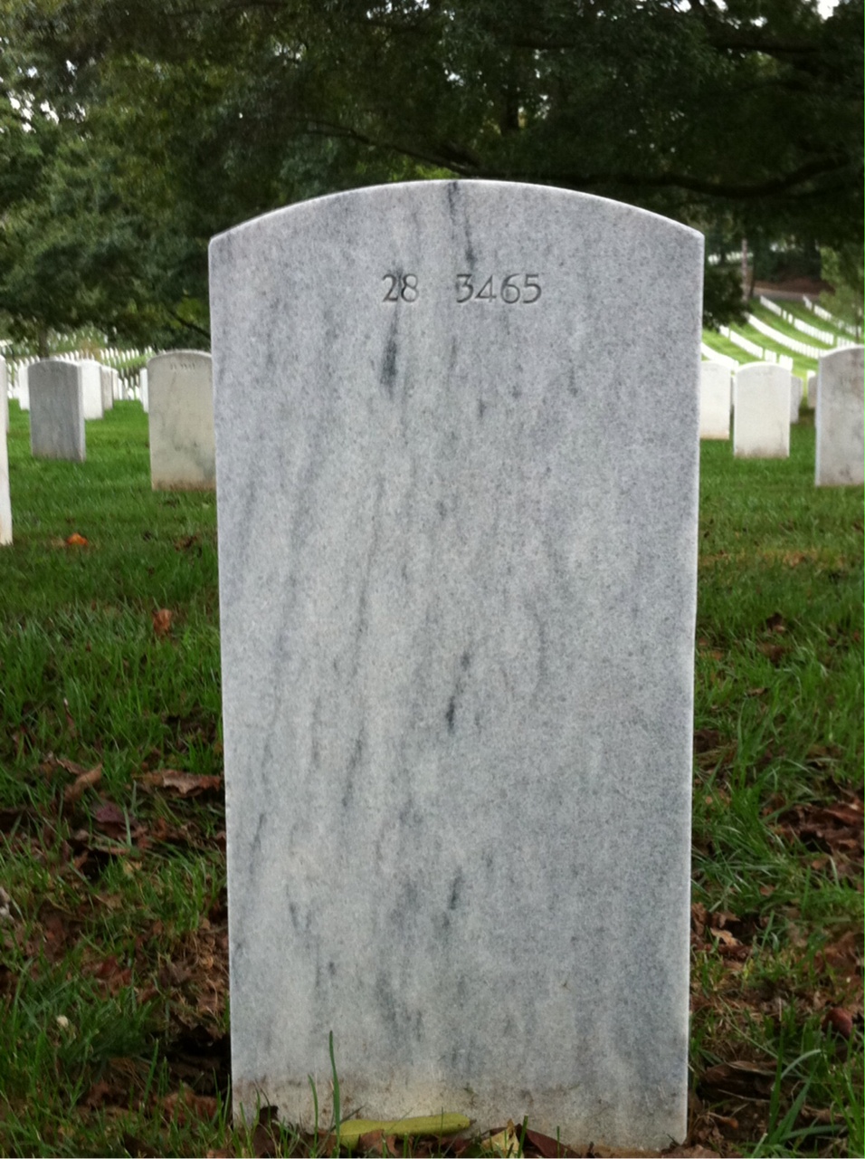 Back of headstone — Rebecca Mitchel
