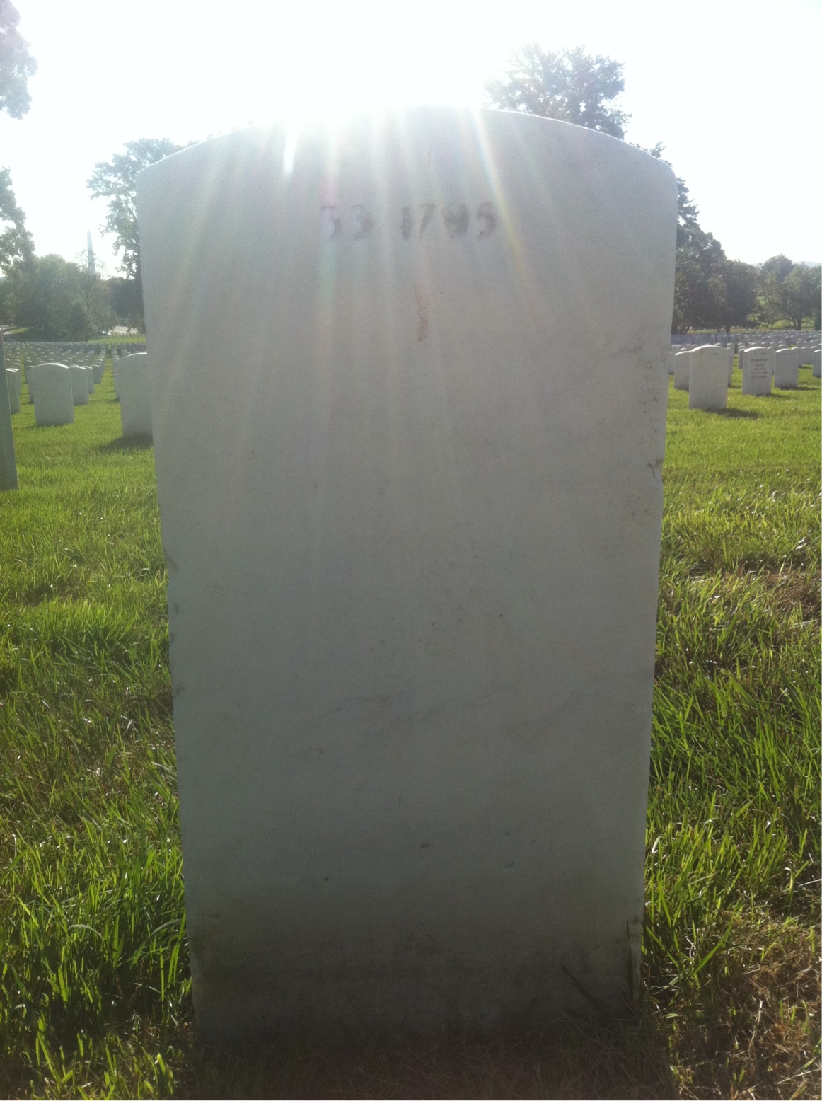 Back of headstone — Alfred Alston