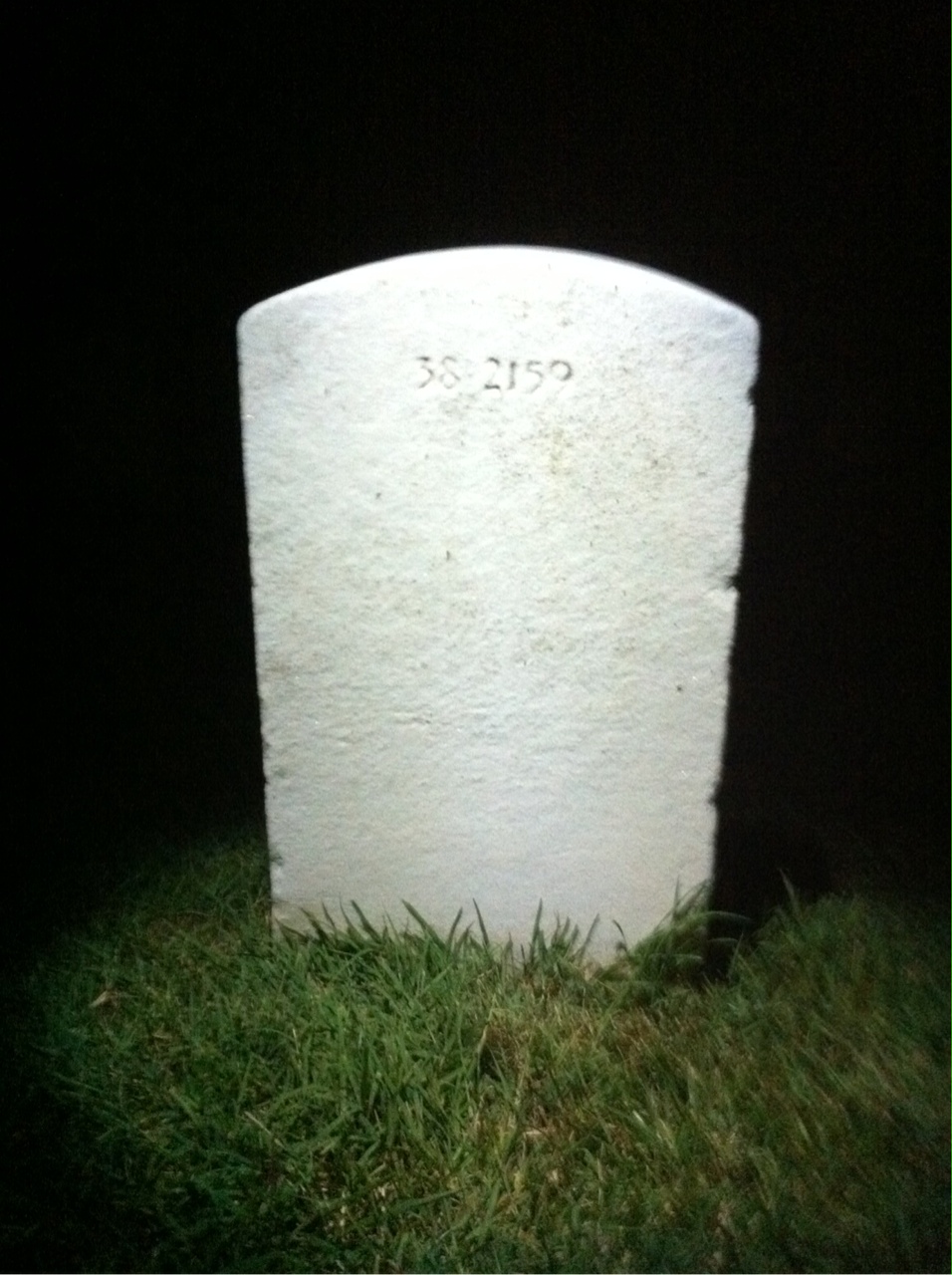 Back of headstone — Hugh Ashby