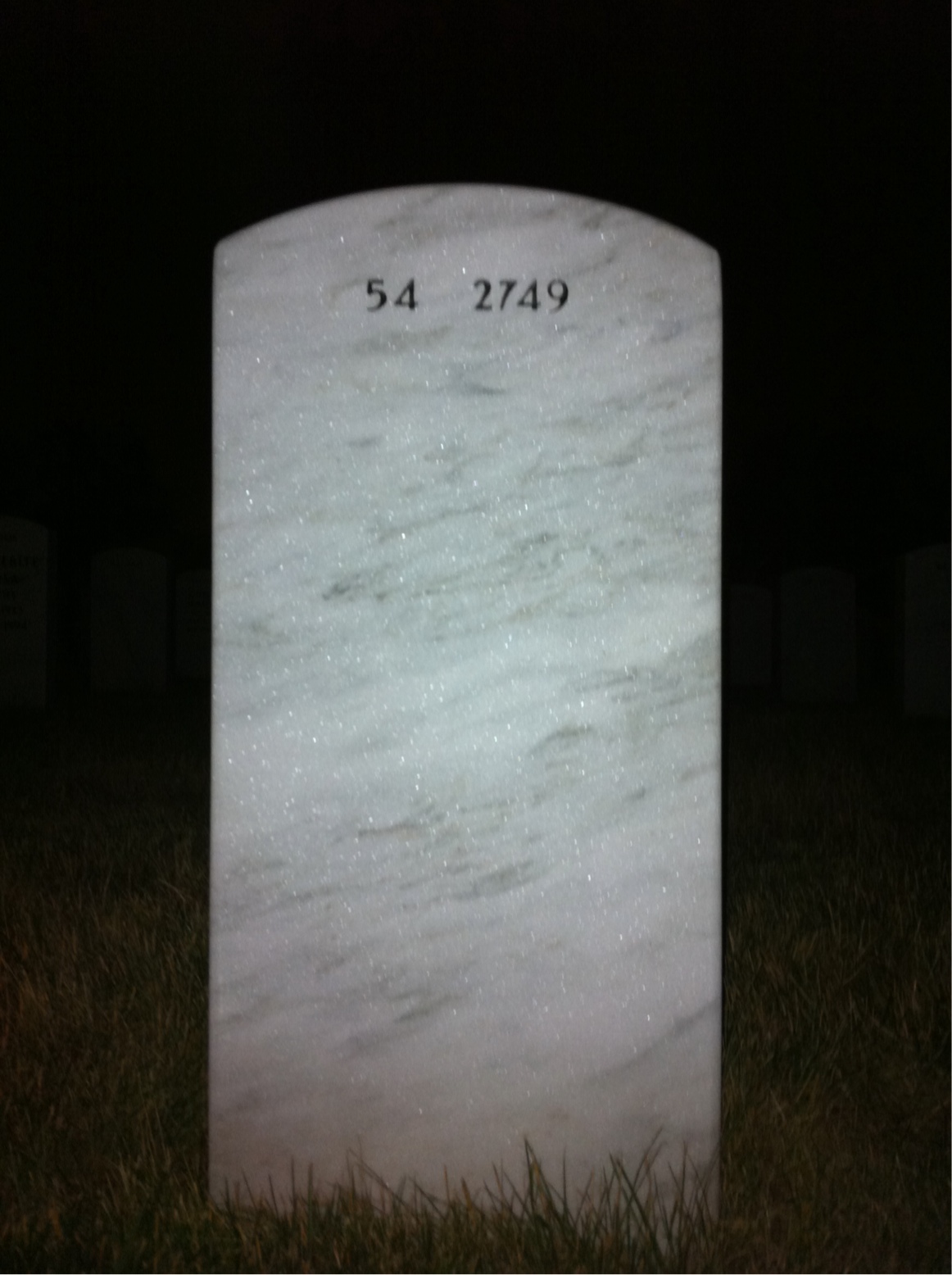 Back of headstone — Ralph Rowe