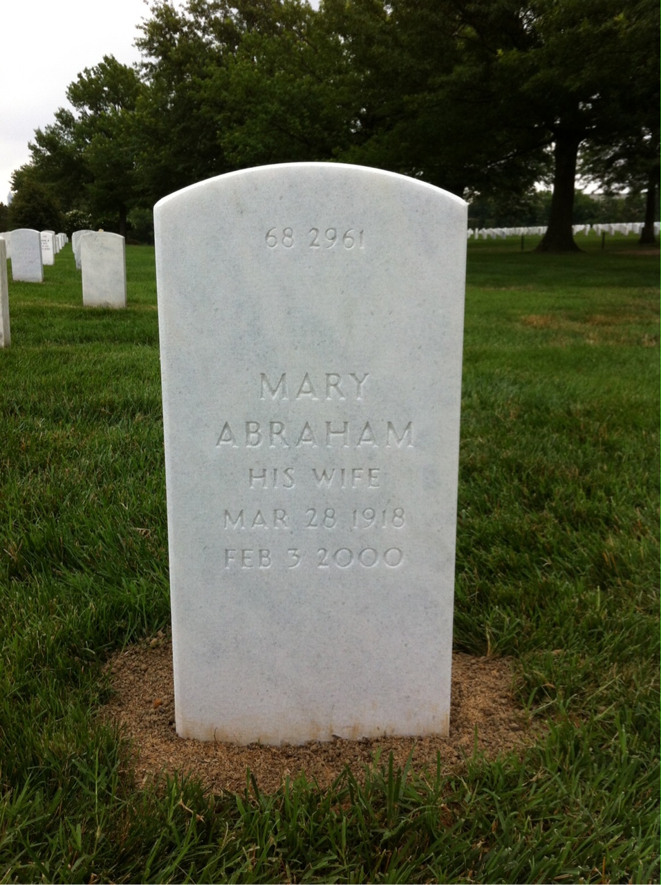 Back of headstone — Herbert Lucas