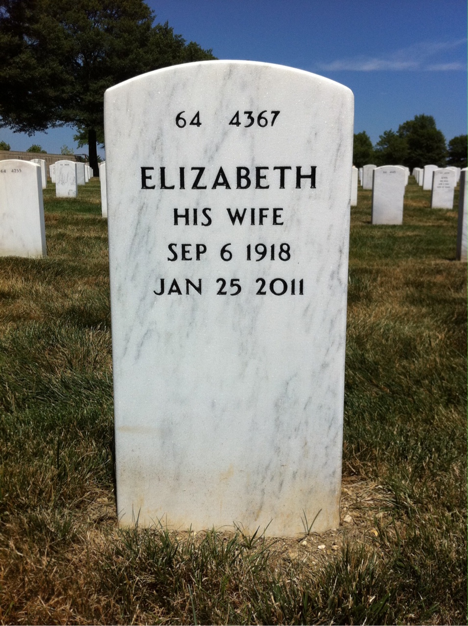 Back of headstone — Norman Sabatini