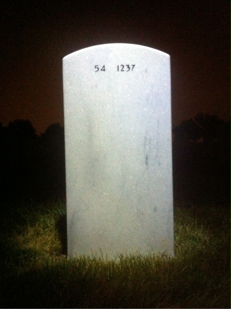 Back of headstone — Wilbur Morrison