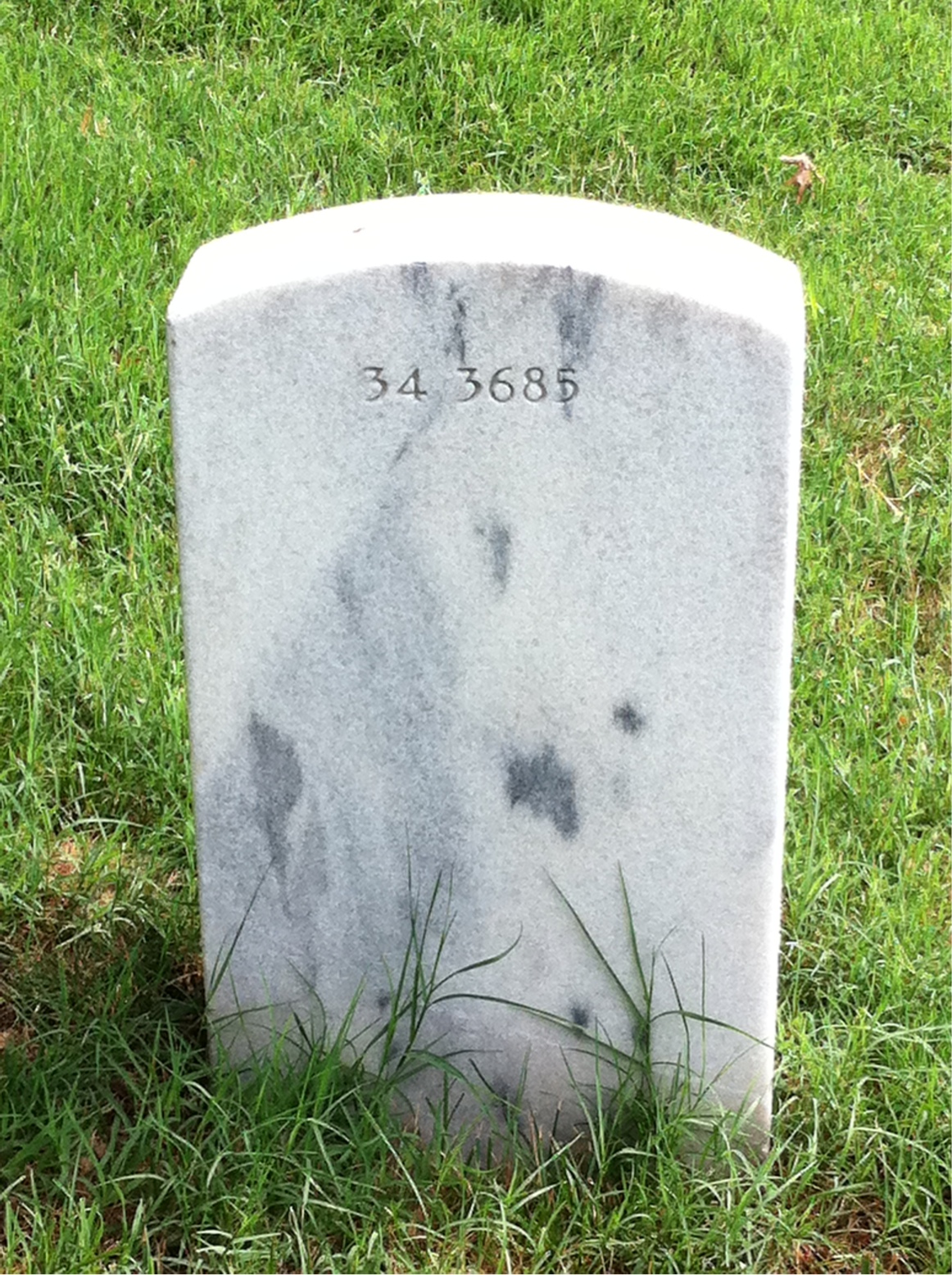 Back of headstone — Kathryne Mitchell