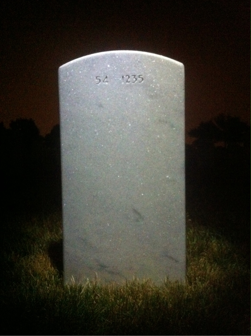 Back of headstone — Richard Brown