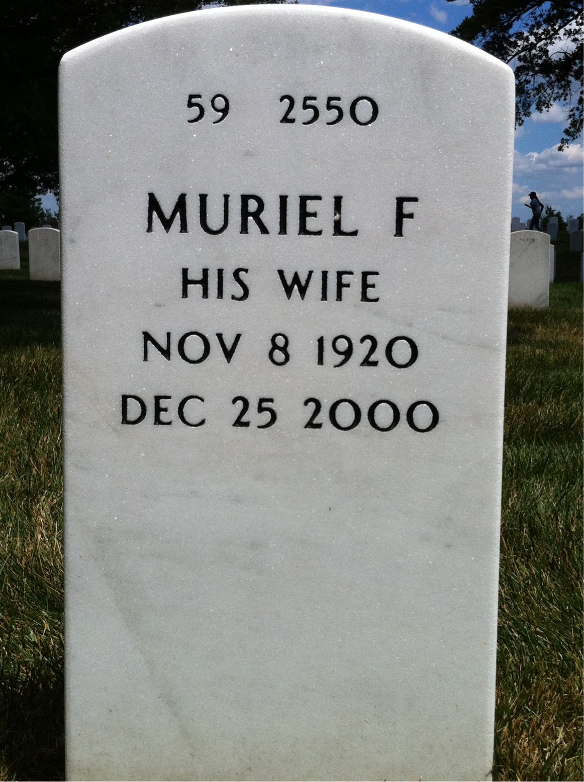 Back of headstone — George Carey