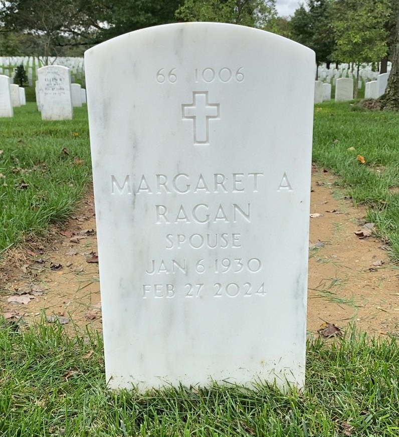 Back of headstone — Durward Ragan