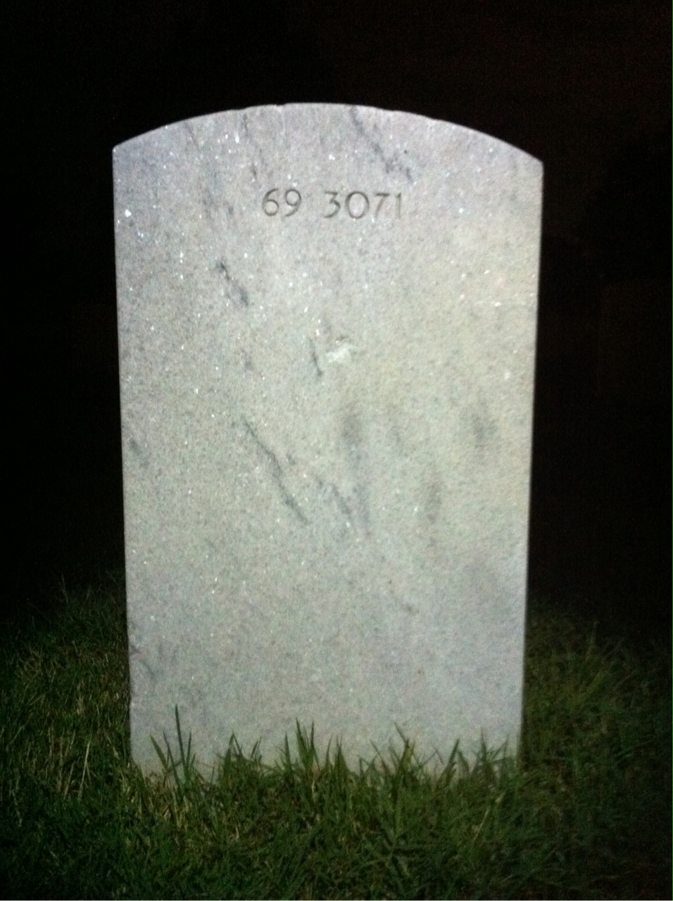 Back of headstone — William S Graham