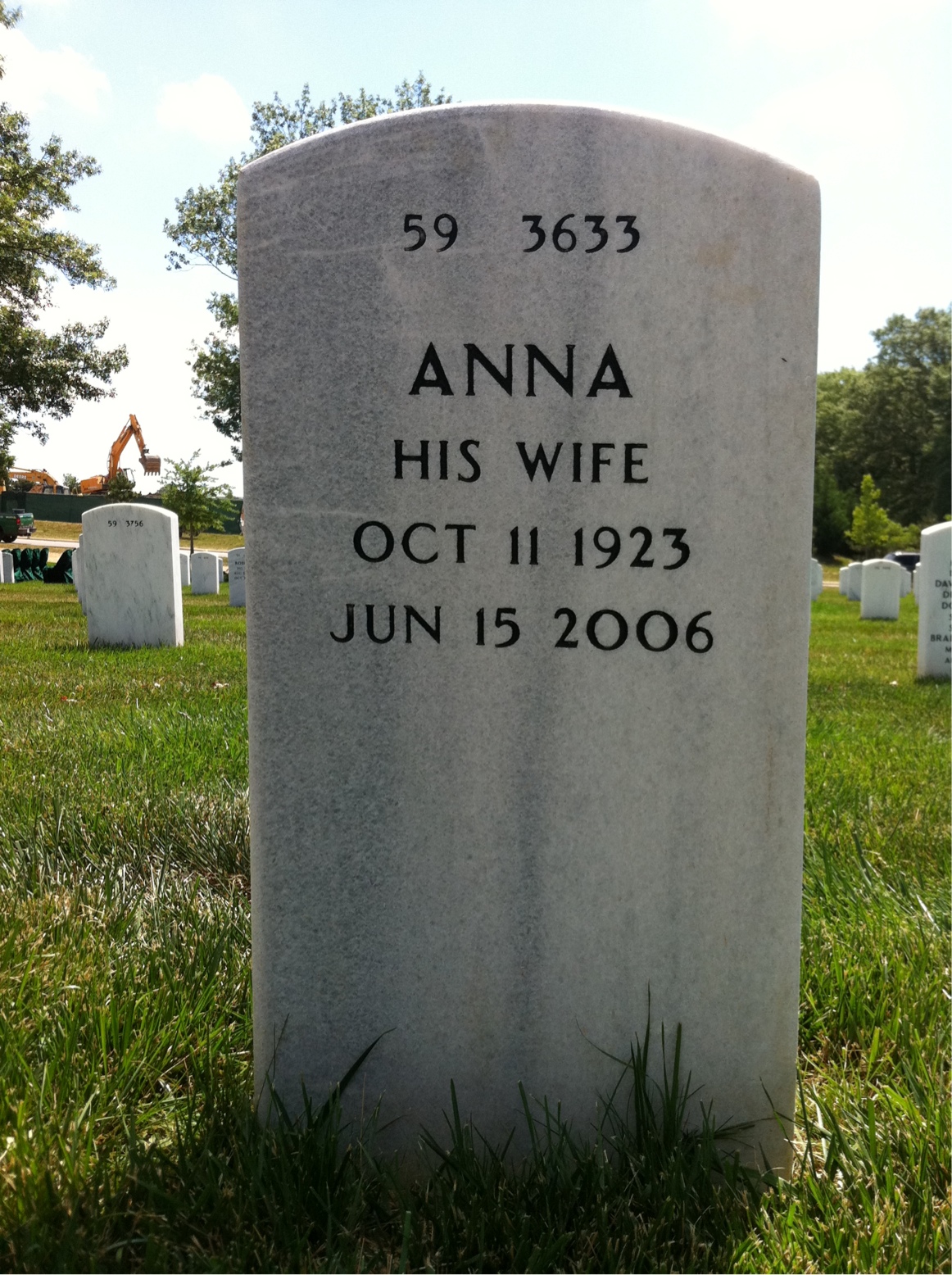 Back of headstone — Conrad Friedemann