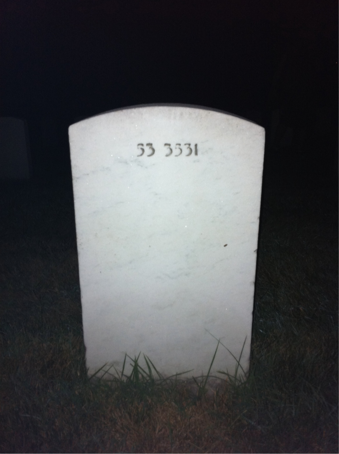 Back of headstone — George Amidon