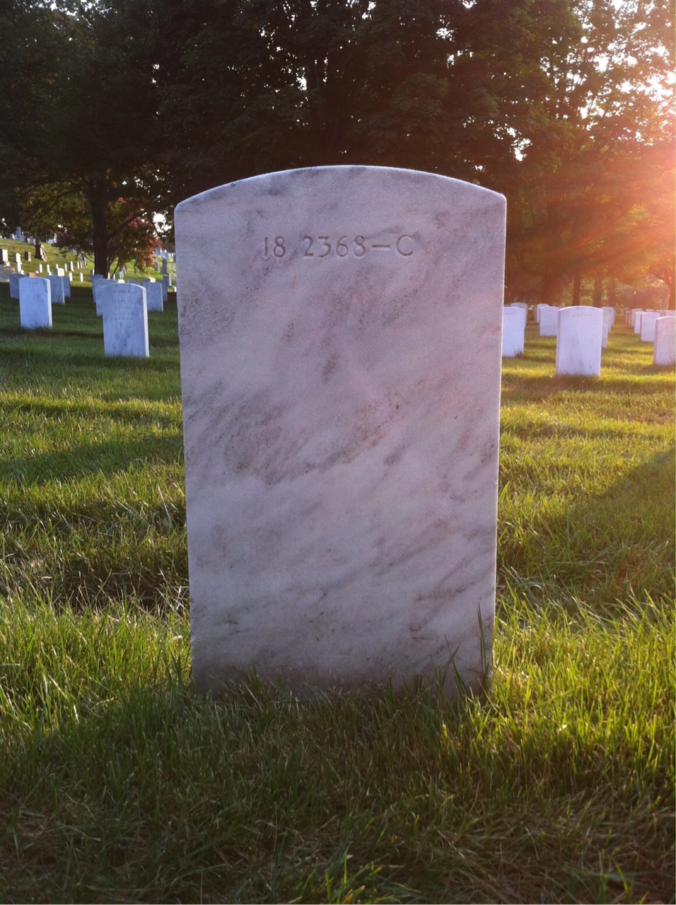 Back of headstone — Lester Mulholland