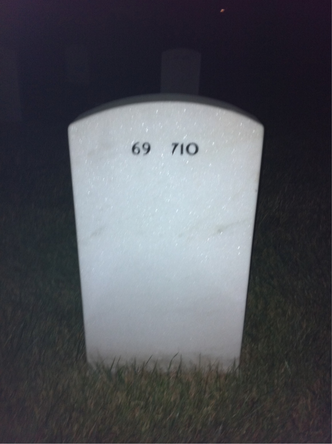 Back of headstone — Donald Banner