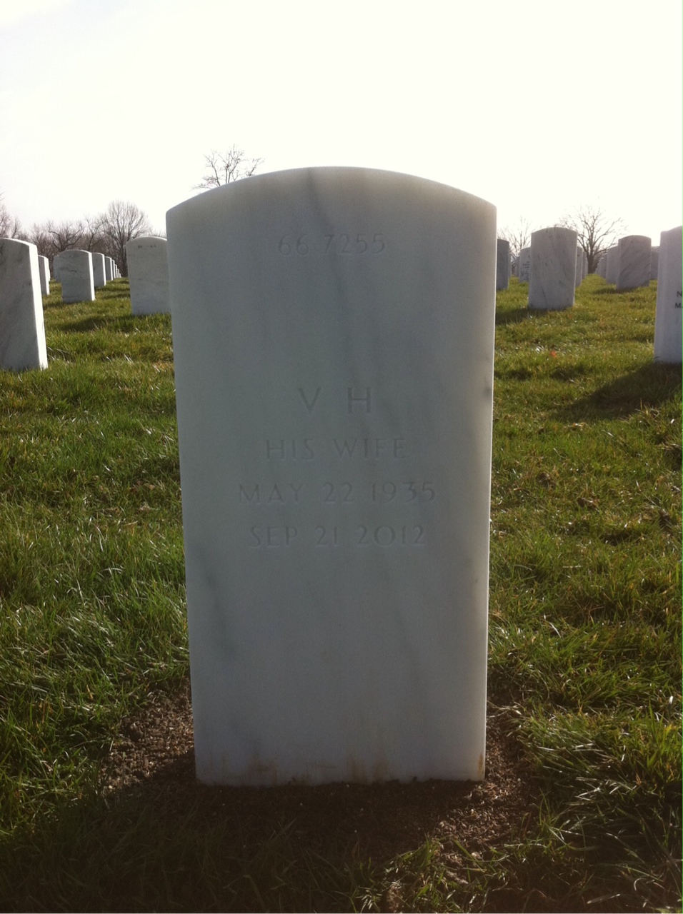 Back of headstone — Richard Moe
