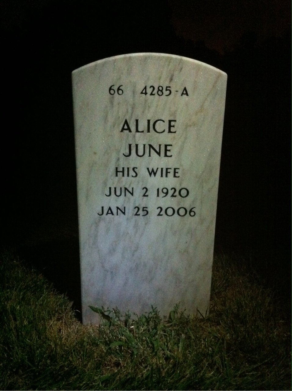 Back of headstone — John Hagstrom