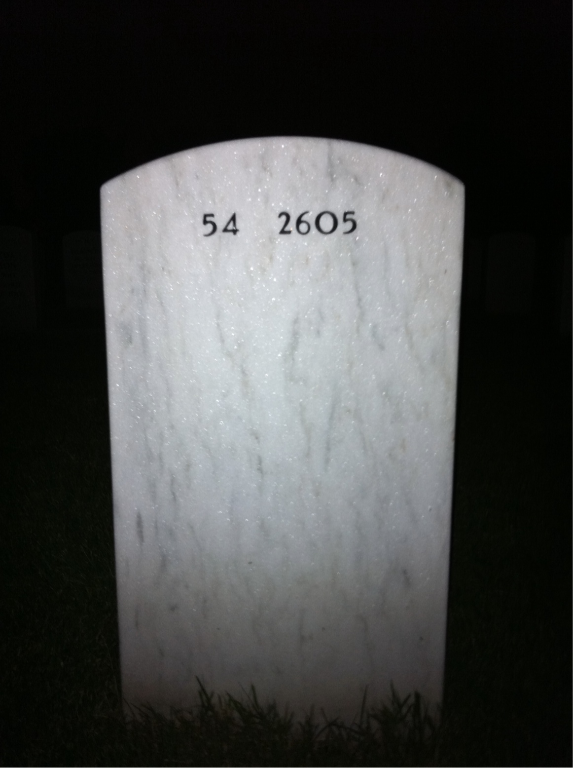 Back of headstone — Thomas Brewer