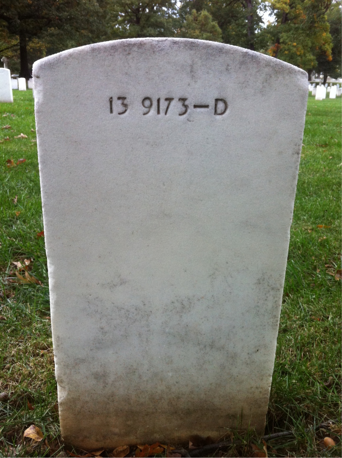 Back of headstone — Bertram Morris