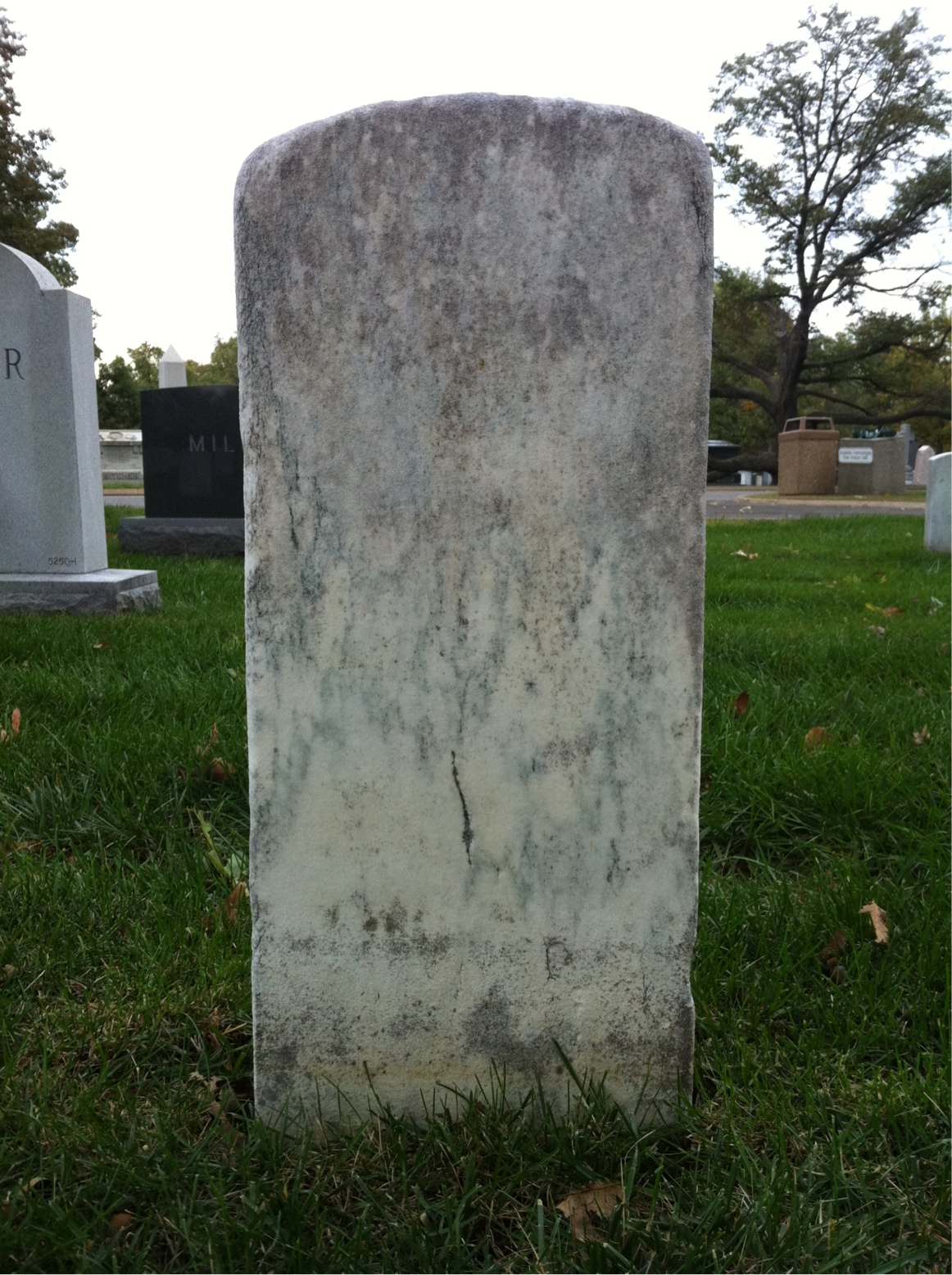 Back of headstone — Harmon Adrian
