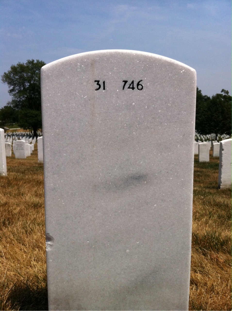 Back of headstone — Thomas Jones