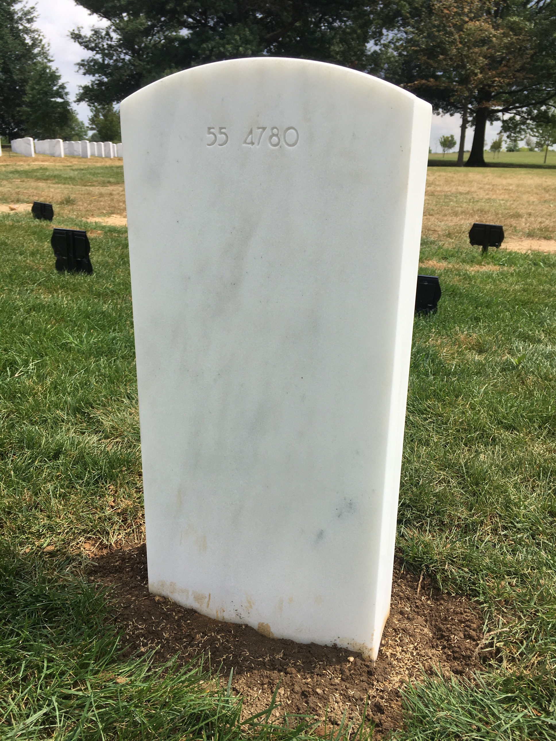 Back of headstone — Peter Bauer