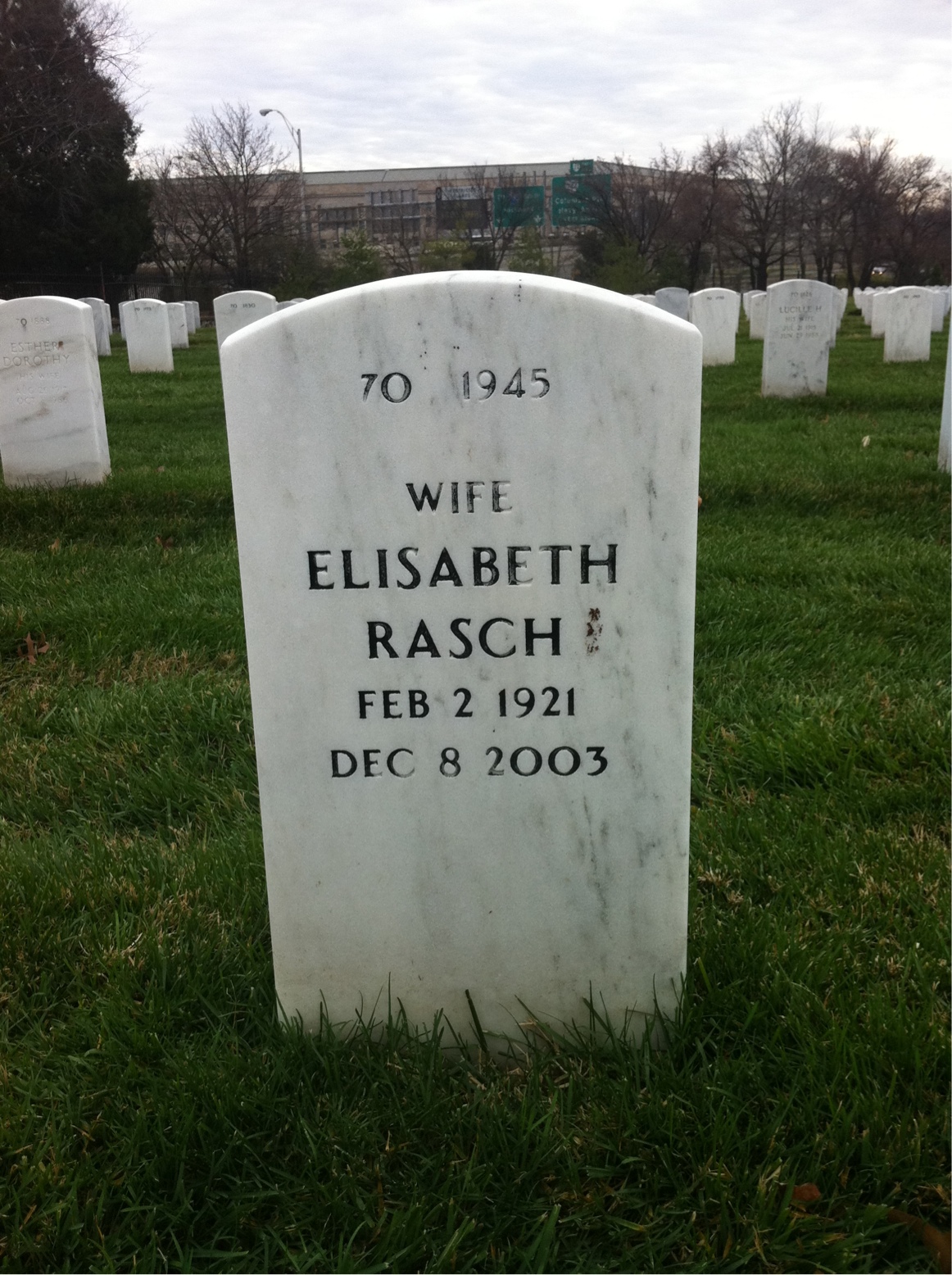 Back of headstone — William Lanterman