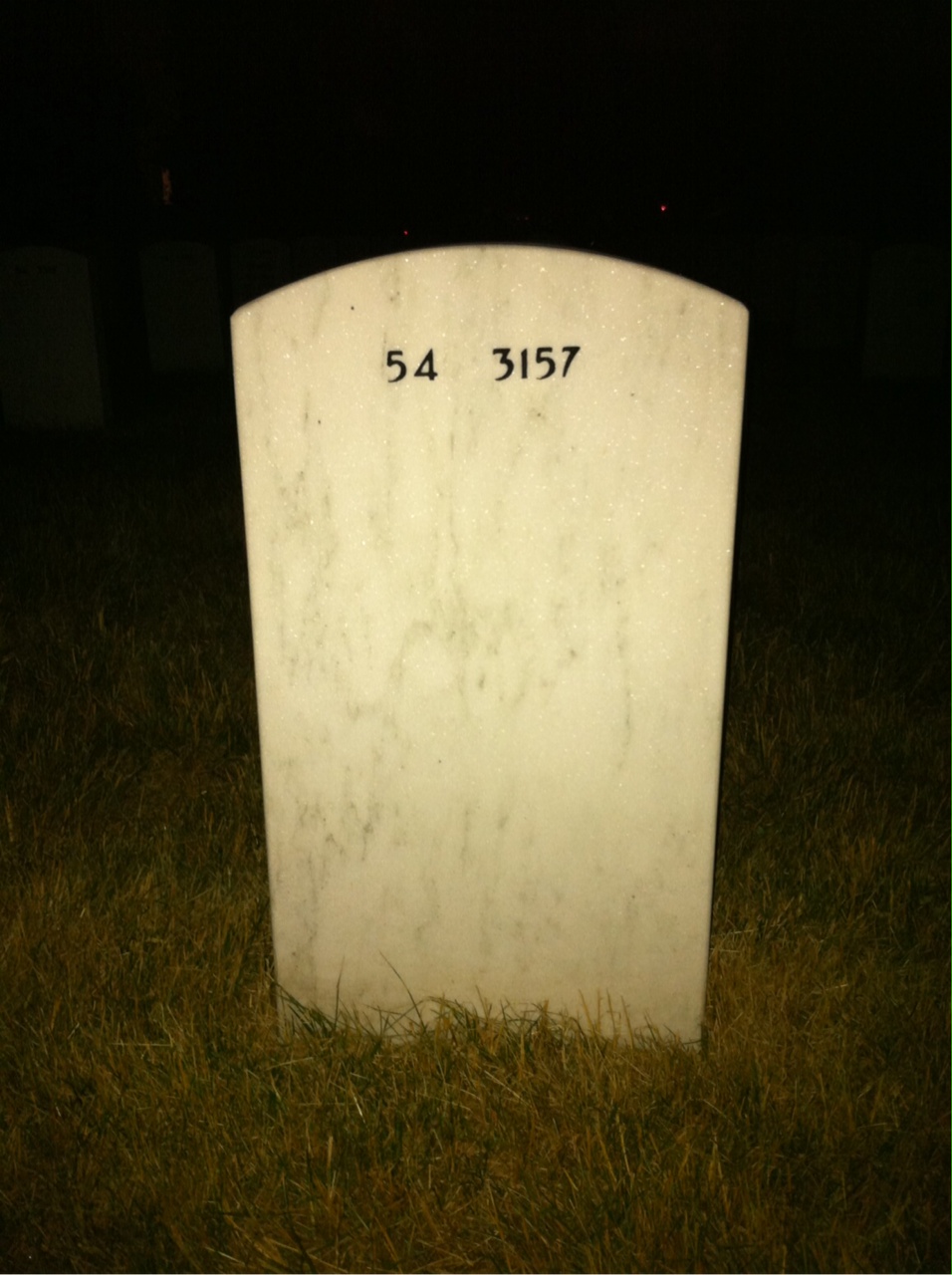 Back of headstone — Carlton Reik