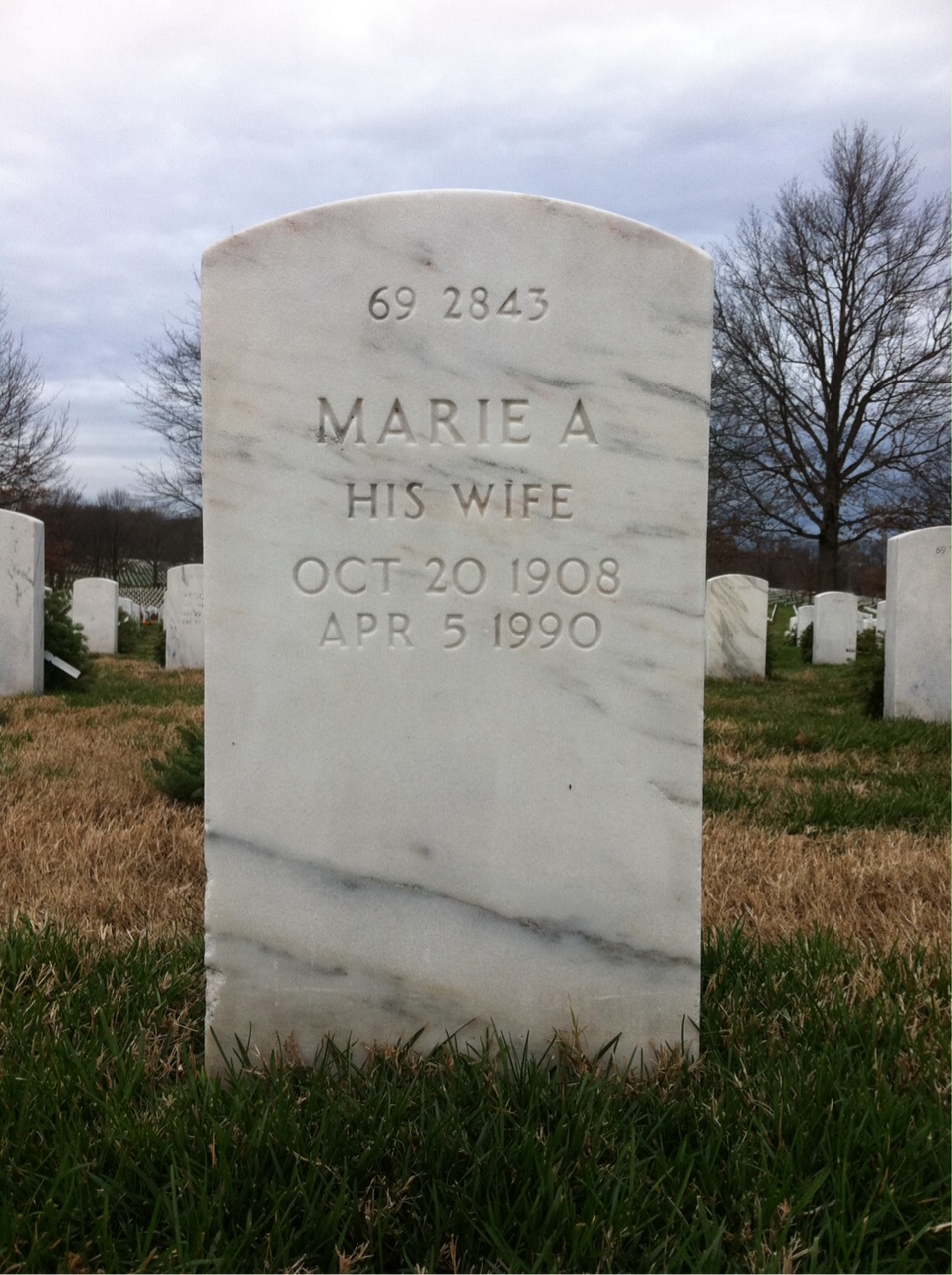 Back of headstone — John Aman