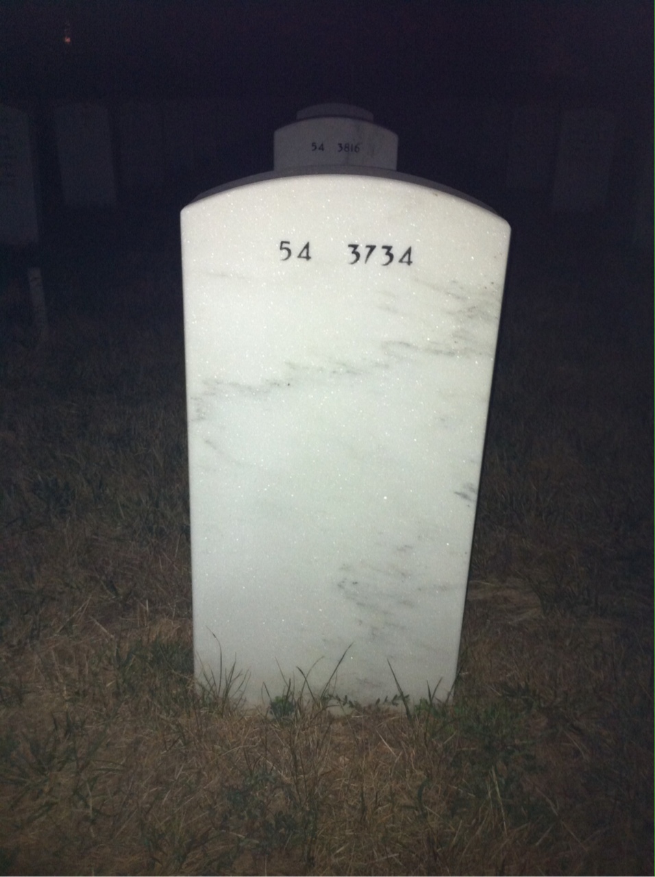 Back of headstone — Lawrence Malinowski