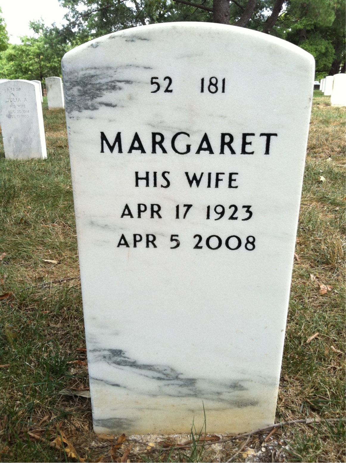 Back of headstone — Byron Graham